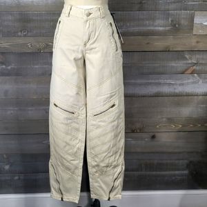 NWT BDG UO Exclusive Low Rise Tapered Rigid Denim Baggy Wide Leg Moto St…